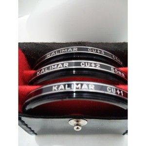 VTG Kalimar Close-up Lens Set Coated CU+1 CU+2 CU+3 55mm made in Japan